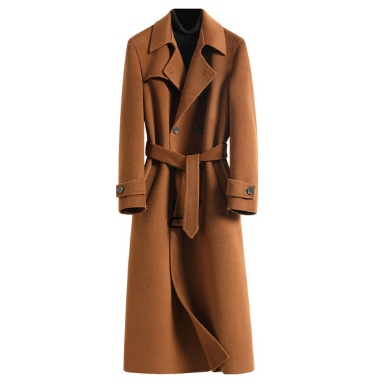 Korean wool coat men's mid-length autumn and winter double-sided cashmere trench coat British casual double-breasted over knee
Korean wool coat men's mid-length autumn and winter double-sided cashmere trench coat British casual double-breasted over knee