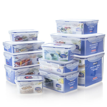 Lock plastic crisper sealed box microwave heated lunch box food grade ຕູ້ເຢັນຫມາກໄມ້ພິເສດກ່ອງອາຫານທ່ຽງ