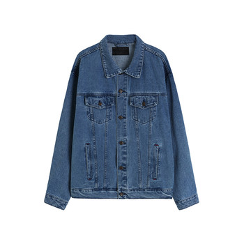 GULUWO STUDIOS American retro street loose bf style oversize blue denim jacket