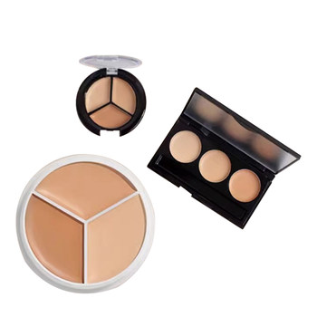 ຕົວຢ່າງ palette concealer 3 ສີຂອງເກົາຫຼີ tfit ເພື່ອປົກປິດຈຸດໃບຫນ້າ, ຈຸດດ່າງດໍາ, ຮອຍສິວ, ຮ່ອງຮອຍ, freckles, ຄີມທົດລອງຍິງ