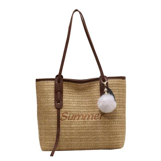 Large capacity bag for women 2025 new straw woven beach bag niche design shoulder bag versatile woven tote bag
Large capacity bag for women 2025 new straw woven beach bag niche design shoulder bag versatile woven tote bag