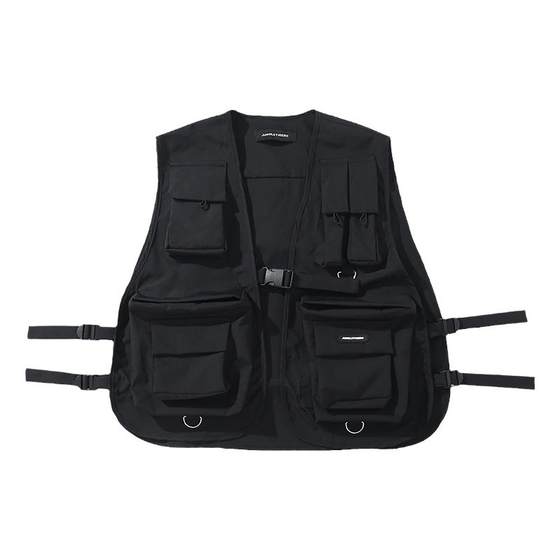 Jungle Tiger American multi-pocket functional vest men's street fashion brand versatile loose black workwear tactical vest
Jungle Tiger American multi-pocket functional vest men's street fashion brand versatile loose black workwear tactical vest