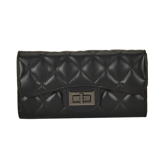 Women's long wallet 2023 new Korean version of the versatile small incense wind rhombus large capacity multi -card position holding mobile phone bag Women's long wallet 2023 new Korean version of the versatile small incense wind rhombus large capacity multi -card position holding mobile phone bag