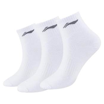 Li Ning Socks ຜູ້ຊາຍ sweat-absorbent breathable ກິລາ socks ແລ່ນ Badminton Basketball Socks ຕ້ານເຊື້ອແບັກທີເຣັຍຂອງແທ້ຂອງແມ່ຍິງຖົງຕີນກາງທໍ່ຝ້າຍ