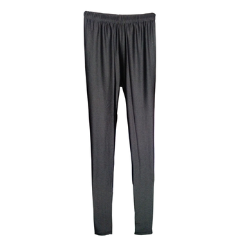 Summer ice ice silk glossy pants high waist women's nine-point leggings elastic large size fat MM nylon ສີດໍາສາມໄຕມາດ pants