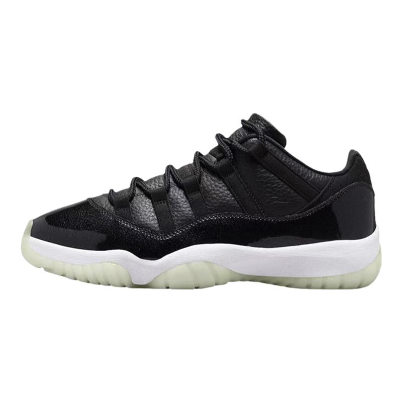 库客 Air Jordan 11 Low AJ11黑色大魔王复古篮球鞋AV2187-001