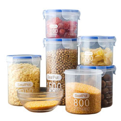 Sealed large transparent plastic sealed can milk powder can food can kitchen grain storage box storage tank