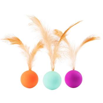 pidan cat toy bouncy ball 3-pack jumping ball amusing cat toy cat and dog self-entertainment to relieve boredom interactive pet supplies