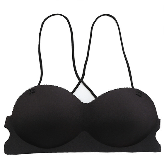Cross -camisole Bottom thin -steel ring -free underwear sexy backless brasless brasplane young lady wrapped chest bra Cross -camisole Bottom thin -steel ring -free underwear sexy backless brasless brasplane young lady wrapped chest bra