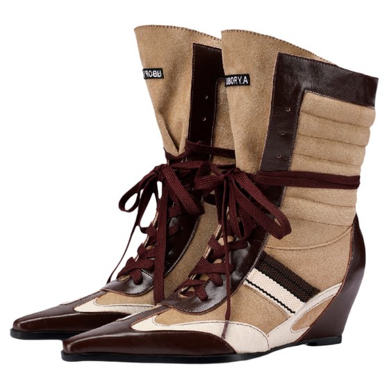 Original American style Barn pointed toe retro barn style color-blocking wedge fashion boots for women
Original American style Barn pointed toe retro barn style color-blocking wedge fashion boots for women