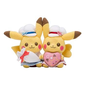 Pokemon ຍີ່ປຸ່ນຂອງແທ້ວັນ Valentine ຂອງຫວານ Pikachu ຄູ່ຜົວເມຍ Doll Toy Plush