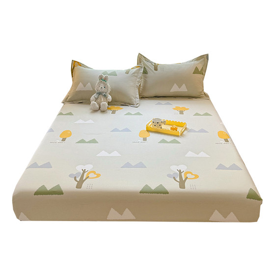 Pure cotton 100 full cotton bed cover 2025 new single-piece Simmons mattress anti-slip fixed sheet dust cover Pure cotton 100 full cotton bed cover 2025 new single-piece Simmons mattress anti-slip fixed sheet dust cover
