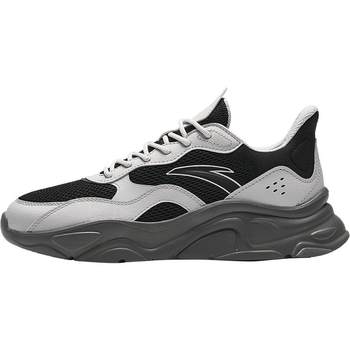 ANTA Millennium丨ເກີບເກີບກະເປົ໋າທີ່ທັນສະໃໝຂອງແມ່ຍິງໃນລະດູຮ້ອນ retro ສູງ sole ສີດໍາແລະສີຂາວ versatile ເກີບ sneakers ສີຂາວ