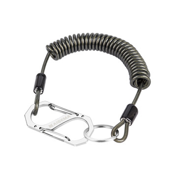 ເຊືອກການຫາປາ telescopic wire key ເຊືອກພາກຮຽນ spring Luya pliers ປາຄວບຄຸມ elastic ຕ້ານການສູນເສຍພູເຂົາ buckle ເຊືອກ
