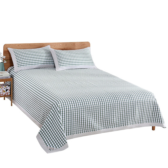 Summer cotton old coarse cloth -matte sheets three -piece set of thick canvas all -cotton coarse cloth bed single pieces of linen Summer cotton old coarse cloth -matte sheets three -piece set of thick canvas all -cotton coarse cloth bed single pieces of linen