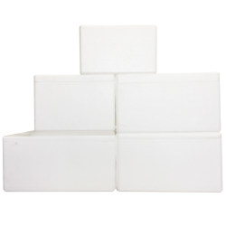 Foam box high-density fresh-keeping box express fruit and vegetable packaging box thickened No. 4 insulated box commercial stall