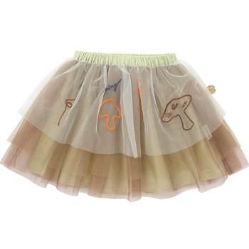 Balabala ເດັກຍິງ Princess dress ພາກຮຽນ spring ເດັກນ້ອຍ skirt ສັ້ນຂອງເດັກນ້ອຍເຄິ່ງ gauze skirt ປ່າ trendy