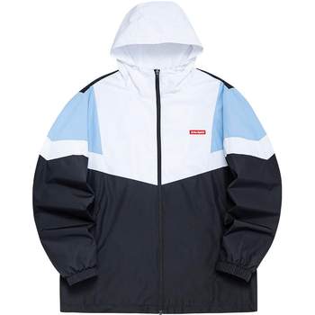 Hongxing Erke Jacket Men's Spring Men's Spliced ​​​Hooded Windproof Sports Jacket Casual Jacket Windbreaker ເຄື່ອງນຸ່ງຜູ້ຊາຍ