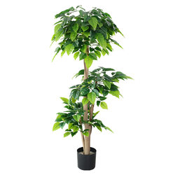 Large simulated plant happy tree fortune tree living room floor fake green plant indoor home decoration ornaments fake flowers