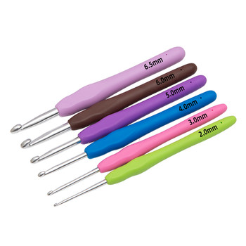 Crochet tool set hook doll wool stainless steel soft handle sweater needle diy hand knitting material mark