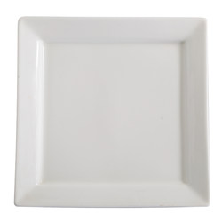 Ceramic square plate hotel tableware Western food square plate flat plate Chaozhou porcelain square plate fruit plate snack plate vegetable plate cake plate