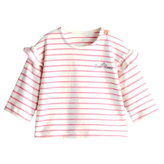 HM 2025 Autumn New Children's Clothing Baby Girl Frill Top 1274003 HM 2025 Autumn New Children's Clothing Baby Girl Frill Top 1274003