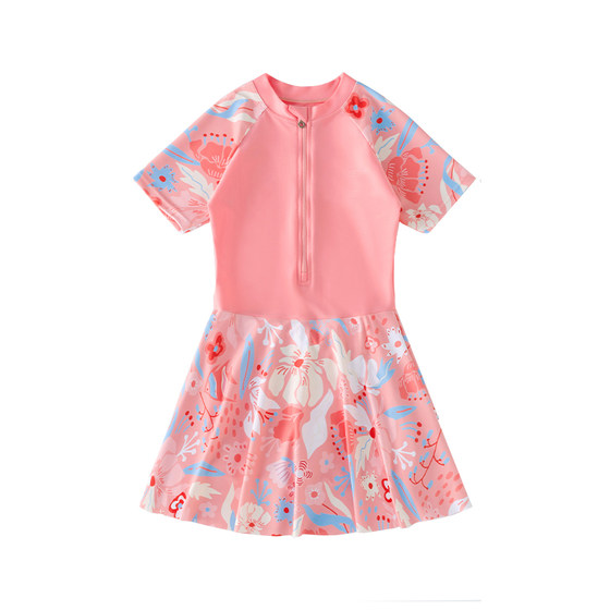 Girls' swimsuit dress, children's baby girl dress, professional training swimming set, little girls' sun protection vacation swimming dress Girls' swimsuit dress, children's baby girl dress, professional training swimming set, little girls' sun protection vacation swimming dress