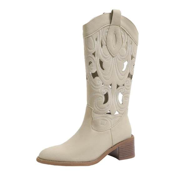 Embroidered retro western cowboy boots hollow 2025 summer new thin boots women's fashion boots mid-tube knight boots
Embroidered retro western cowboy boots hollow 2025 summer new thin boots women's fashion boots mid-tube knight boots