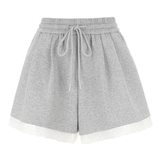 wana try gray sweatpants lace drawstring pure Korean simple daily casual Korean shorts autumn style
wana try gray sweatpants lace drawstring pure Korean simple daily casual Korean shorts autumn style