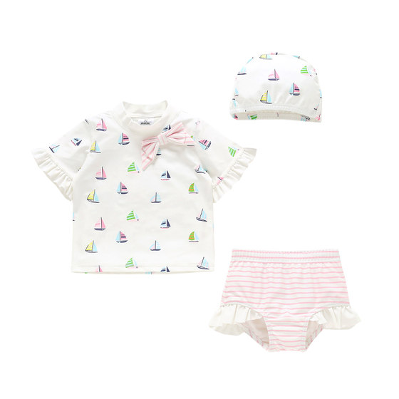 Baby swimsuit 2025 new cute children's swimming suit children's sun protection quick-drying swimsuit girls split swimsuit Baby swimsuit 2025 new cute children's swimming suit children's sun protection quick-drying swimsuit girls split swimsuit