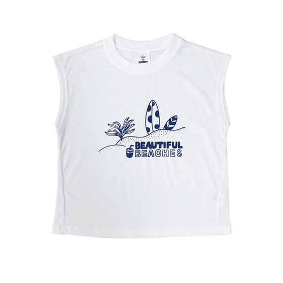 Xiongzijia summer thin style men and women trendy children Japanese seaside vacation series vest loose breathable cotton sleeveless T-shirt
Xiongzijia summer thin style men and women trendy children Japanese seaside vacation series vest loose breathable cotton sleeveless T-shirt