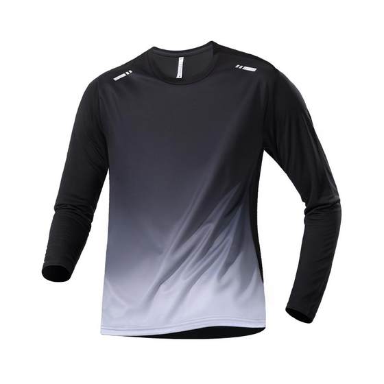 Sports long-sleeved T-shirt men's summer sweat-absorbing quick-drying clothes running fitness basketball training clothes sun protection gradient top Sports long-sleeved T-shirt men's summer sweat-absorbing quick-drying clothes running fitness basketball training clothes sun protection gradient top
