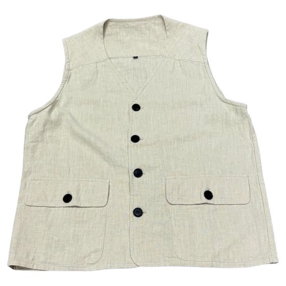 Summer thin pure linen men's vest vest vest literary loose retro vest sleeveless men's jacket new Chinese Tang suit
Summer thin pure linen men's vest vest vest literary loose retro vest sleeveless men's jacket new Chinese Tang suit