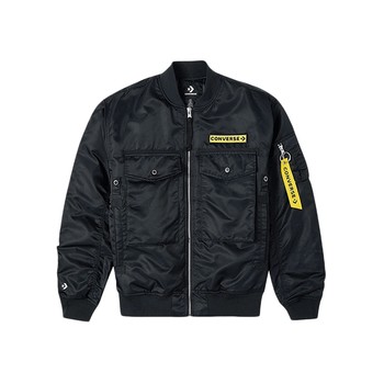 CONVERSE ເຄື່ອງແບບເບສບອນຂອງຜູ້ຊາຍແລະຜູ້ຍິງ Converse ດູໃບໄມ້ລົ່ນແລະລະດູຫນາວ bomber jacket versatility ຝ້າຍ jacket 10023761-A03