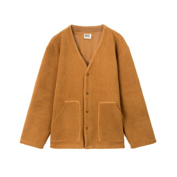 ICHIBAN ທີ່ອ່ອນໂຍນແລະອົບອຸ່ນ ginger lambswool jacket ພາກຮຽນ spring ແລະດູໃບໄມ້ລົ່ນ polar fleece knitted cardigan ສໍາລັບຜູ້ຊາຍແລະແມ່ຍິງ