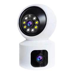 Dual-lens 360-degree panoramic camera wireless network monitoring home remote mobile phone with voice indoor camera