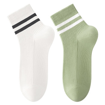 Socks Women's Mid-calf Socks Spring and Autumn Style 100% Genuine Antibacterial Deodorant Breathable Cotton Yarn Summer Thin Women Socks