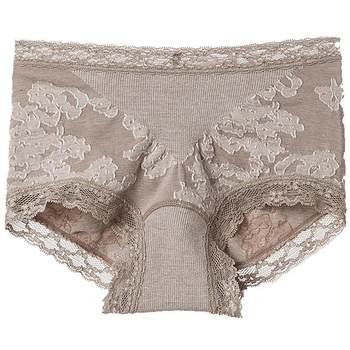 Eve's Temptation Jacquard Shorts Sexy Mid-waist Tummy Covering Hips Comfortable Women's Underwear Women's Lace Boxers