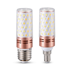 LED light bulb e27 screw mouth e14 energy-saving lamp small thread mouth led corn lamp household super bright chandelier three-color dimming