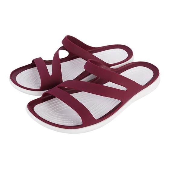 Summer new ladies wearing flat -bottomed cold slippers trendy beach fashion casual single shoe sloping Summer new ladies wearing flat -bottomed cold slippers trendy beach fashion casual single shoe sloping