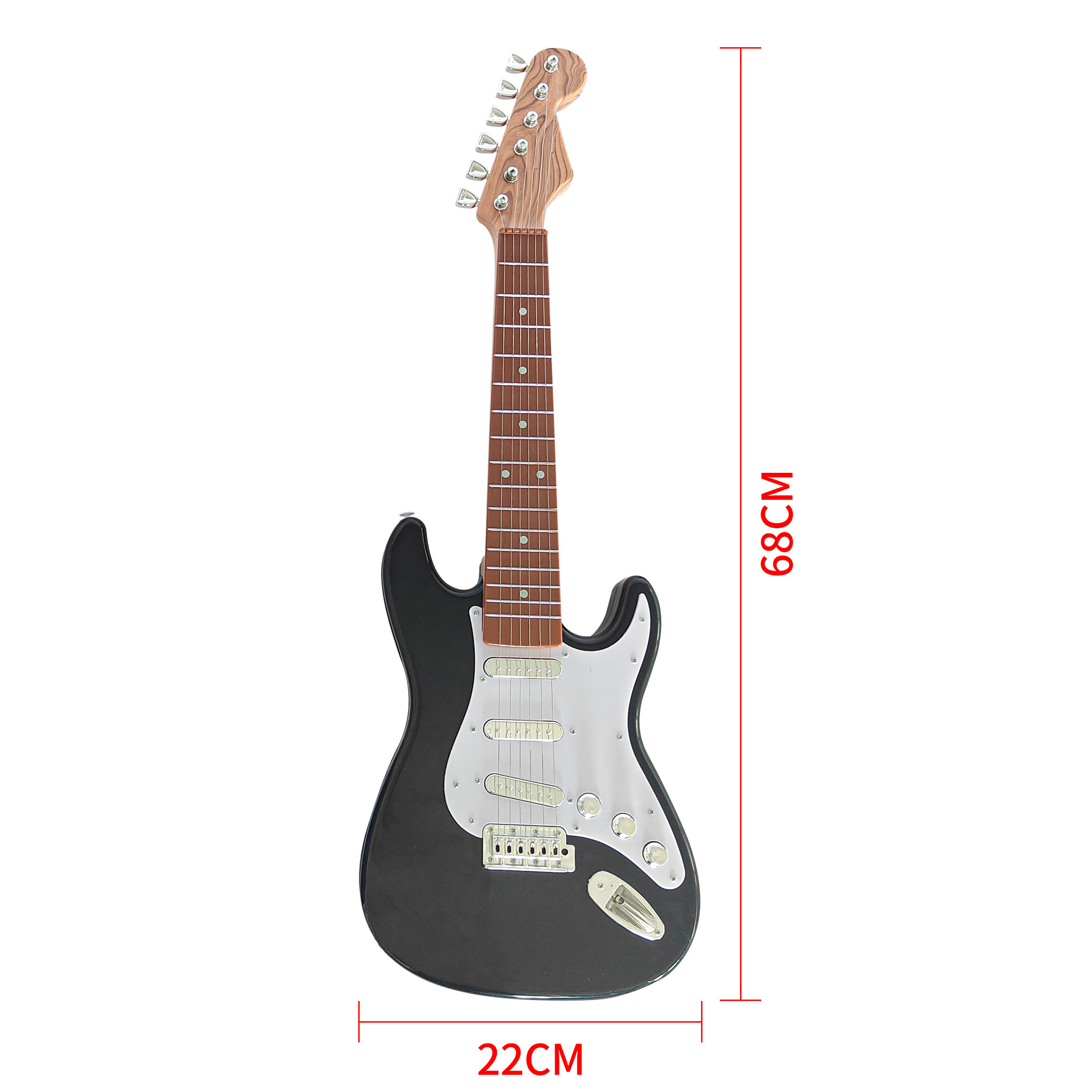 Gitara, kattalar uchun realistik qizil marjon, musiqa asboblari, kospley, tug'ilgan kun sovg'asi