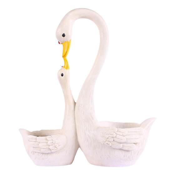 Outdoor courtyard landscaping layout white swan -shaped flower pot bashing kindergarten cartoon animal flower tank garden decorative ornaments Outdoor courtyard landscaping layout white swan -shaped flower pot bashing kindergarten cartoon animal flower tank garden decorative ornaments