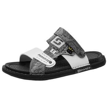 Sandals Men's 2024 New Summer Outerwear Large Size Beach Slippers Dual-Purpose Driving Casual Non-Slip Sandals Anti-odor Sandals
