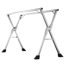 Floor-standing clothes drying rack in the bedroom retractable household balcony stainless steel folding clothes drying rod outdoor quilt drying artifact