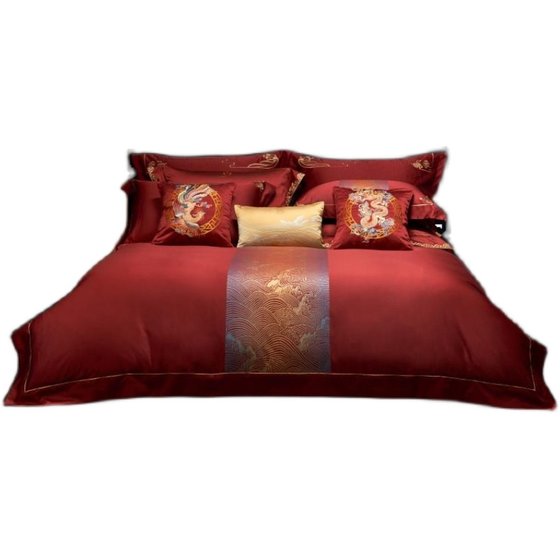 Italian high-end 140-pin cotton pure cotton colored jacquard four-piece set Chinese style wedding dowry embroidery set
Italian high-end 140-pin cotton pure cotton colored jacquard four-piece set Chinese style wedding dowry embroidery set