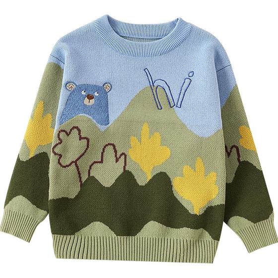 Boy pullover sweater autumn new children's cute cartoon illustration sweater knitted sweater baby children's base shirt
Boy pullover sweater autumn new children's cute cartoon illustration sweater knitted sweater baby children's base shirt