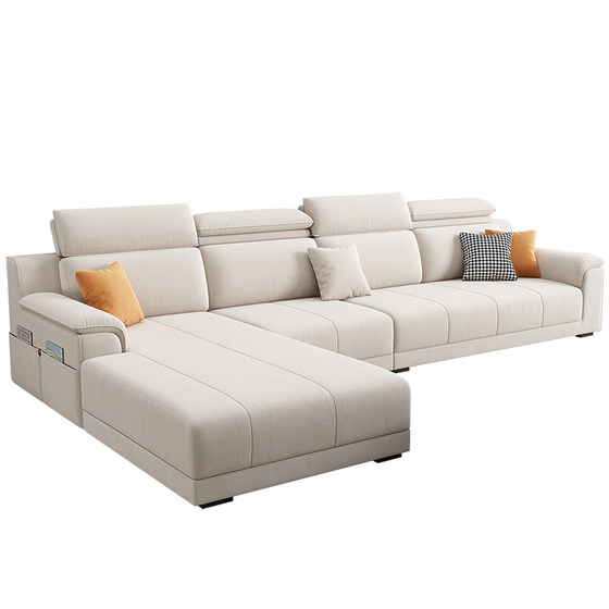 Nordic 2024 new cat grabs fabric sofa living room modern minimalist creamy fabric sofa small apartment direct discharge Nordic 2024 new cat grabs fabric sofa living room modern minimalist creamy fabric sofa small apartment direct discharge