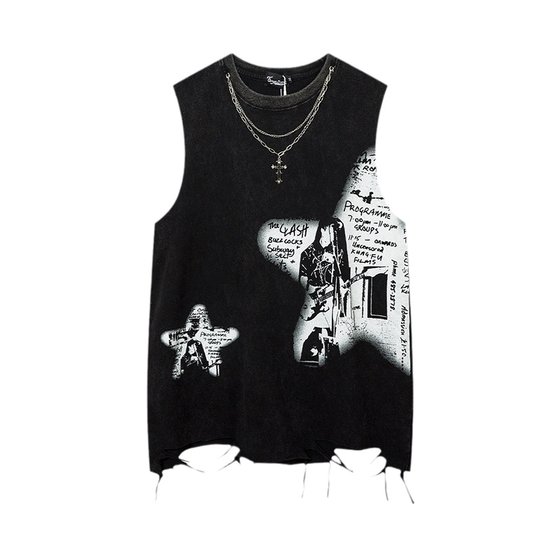 Noonoz American high street VIBE is a naked pornographic sleeveless T -shirt men in summer European and American hip -hop INS pure cotton sweat vest Noonoz American high street VIBE is a naked pornographic sleeveless T -shirt men in summer European and American hip -hop INS pure cotton sweat vest