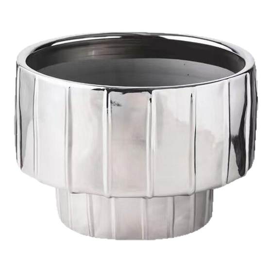 Foreign trade Light luxury Nordic Simple Bright Light Silver Net Red Creative Electro -Plated Ceramics Flower Basin Phalaenopsis Pot Foreign trade Light luxury Nordic Simple Bright Light Silver Net Red Creative Electro -Plated Ceramics Flower Basin Phalaenopsis Pot