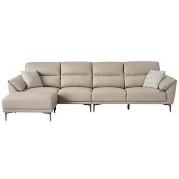 Quanyou Home Modern Simple Technology Fabric Sofa Living Room Home Leisure Elephant Ears Straight Row Sofa 111077